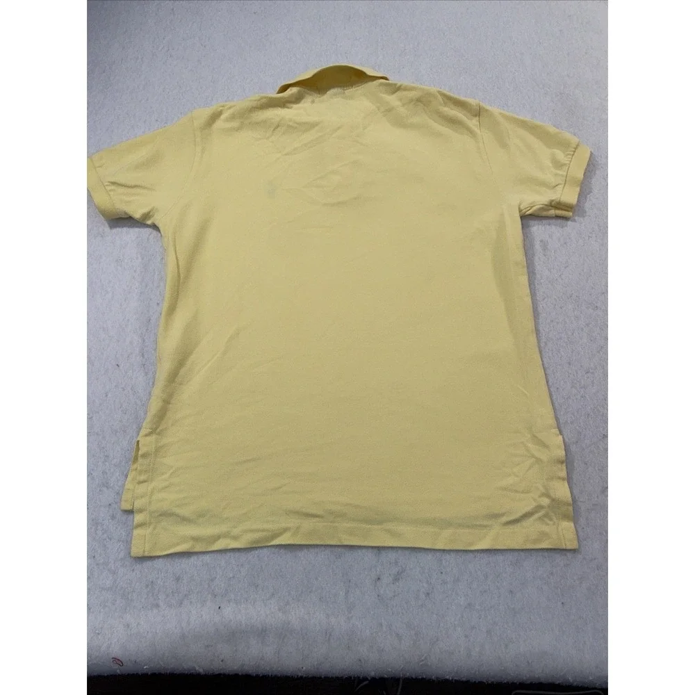 Ralph Lauren Polo Shirt Mens Small Yellow, Navy Blue Pony Casual Short Sleeve
